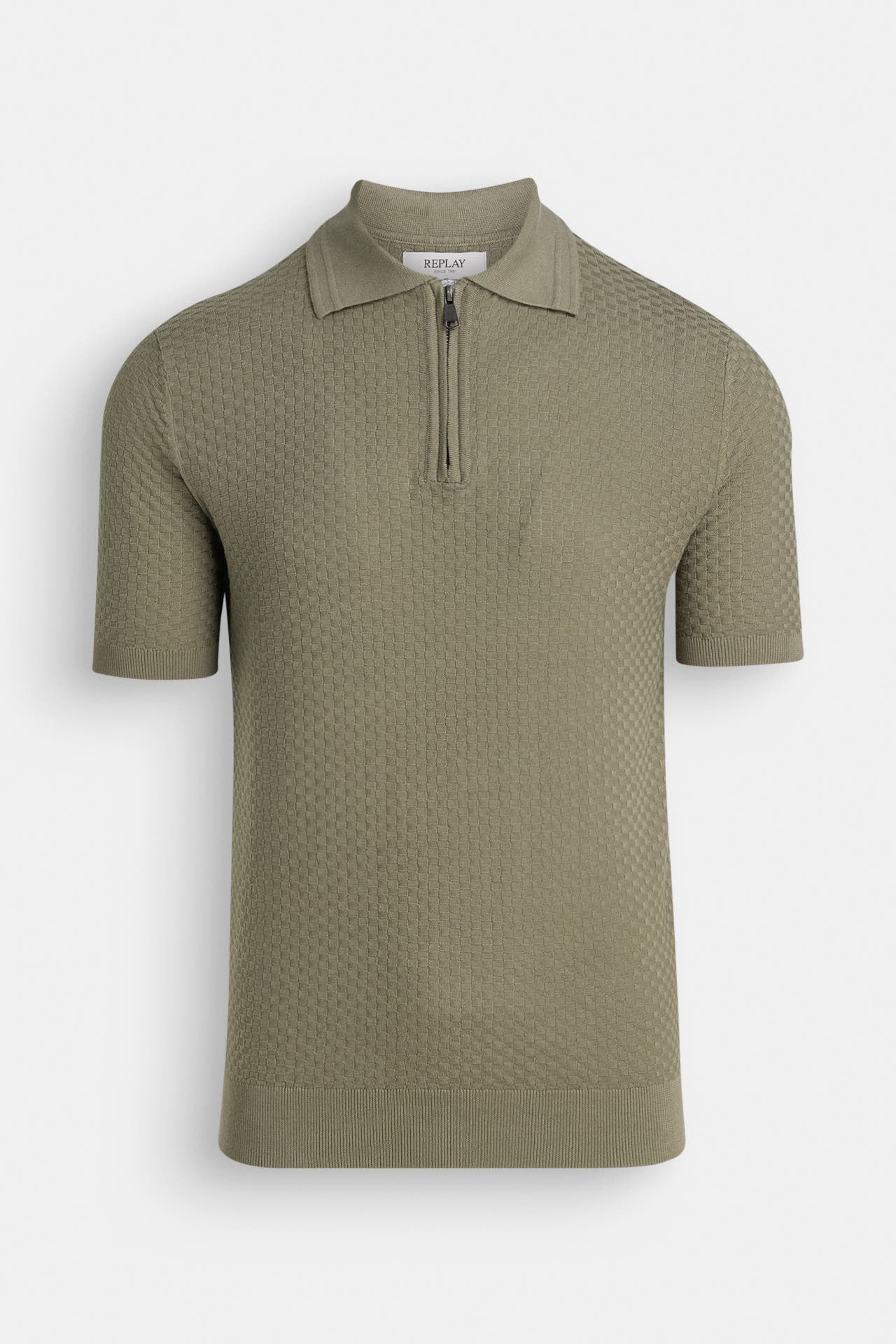 REPLAY Strick-Polo oliv, Bild 1
