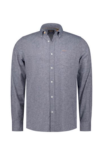 NEW ZEALAND AUCKLAND Leinenmix-Hemd Regular Fit