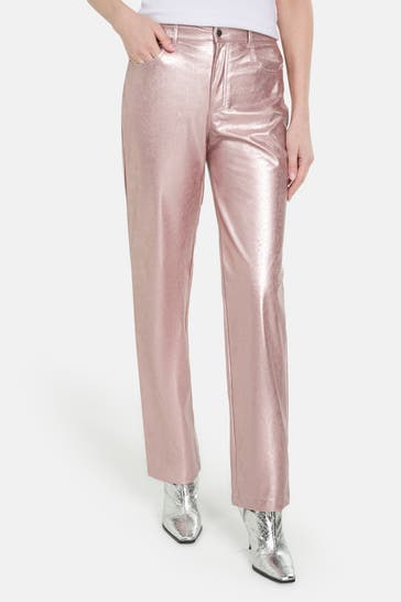 GUESS Kunstlederhose roségold