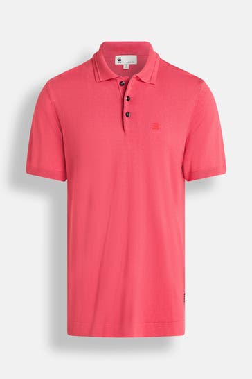 G-STAR Feinstrick-Polo fuchsia
