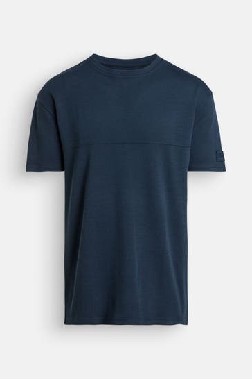 SUPER.NATURAL Wollmix-T-Shirt navy
