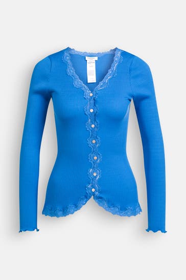 ROSEMUNDE Seidenmix-Cardigan 'Babette' royalblau