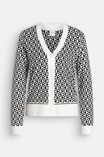BOGNER Strickjacke 'Ina' schwarz-weiß