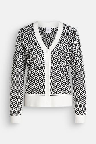 BOGNER Strickjacke 'Ina' schwarz-weiß