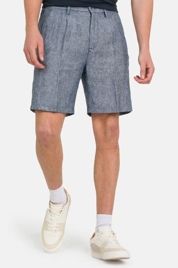 ALBERTO Leinen-Shorts 'Jack' graublau