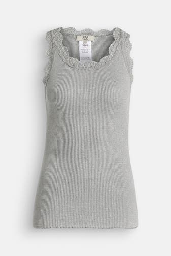 RM BY ROSEMUNDE Spitzentop 'Balta' grau