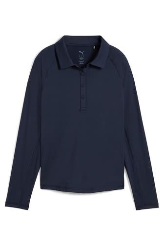 PUMA Langarm-Polo navy