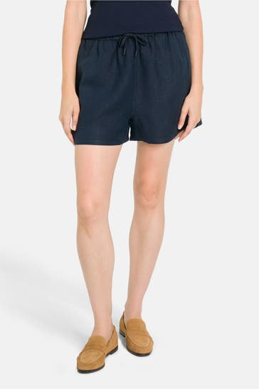 TOMMY HILFIGER Leinenmix-Shorts navy
