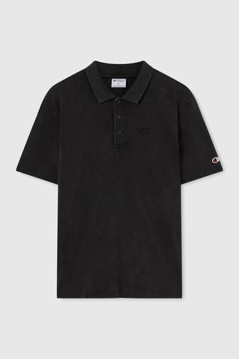 CHAMPION Polo-Shirt schwarz Relaxed Fit