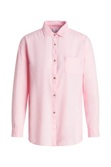 LA MARTINA Leinenmixbluse rosa