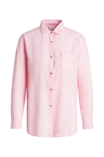 LA MARTINA Leinenmixbluse rosa