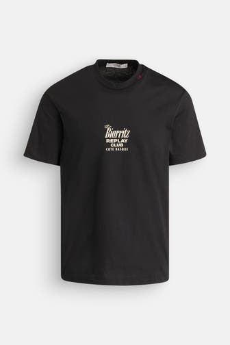 REPLAY T-Shirt '43aug' schwarz