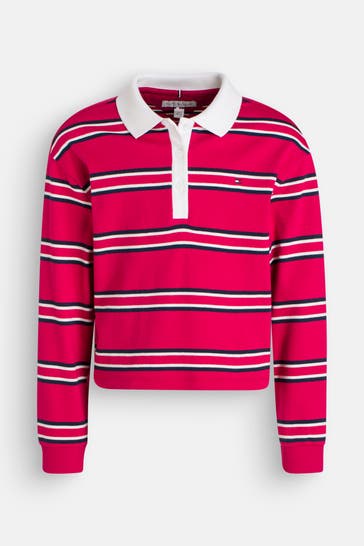 TOMMY HILFIGER Langarm-Polo gestreift