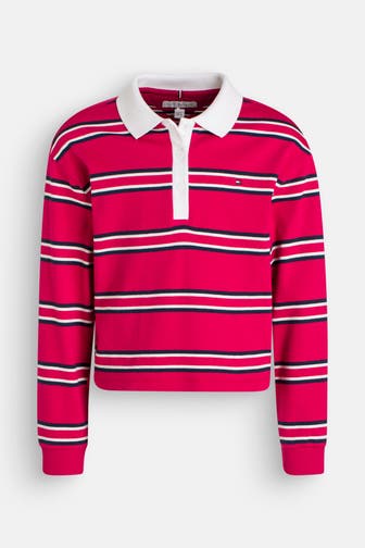 TOMMY HILFIGER Langarm-Polo gestreift