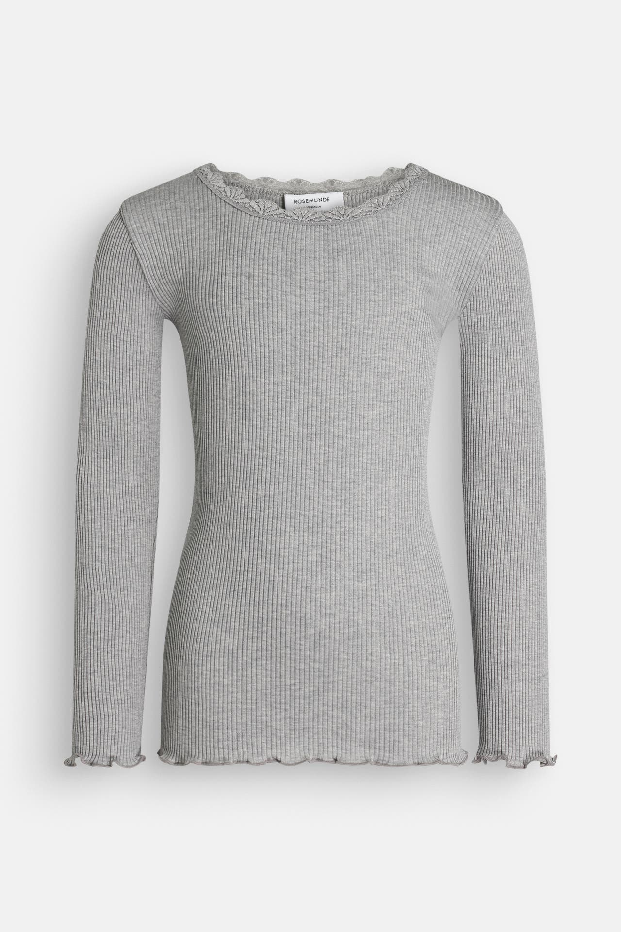 ROSEMUNDE Seidenmix-Longsleeve hellgrau, Bild 1