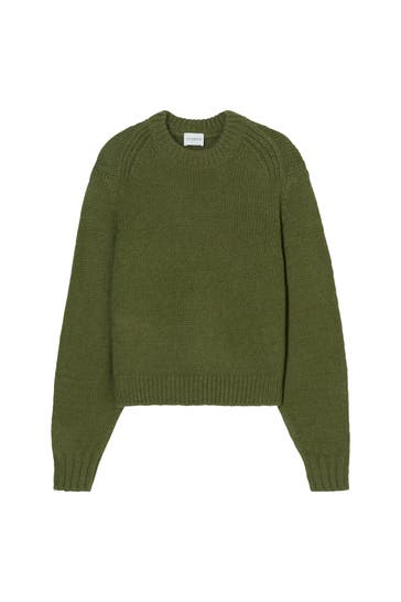 CLOSED Wollmix-Pullover dunkelgrün