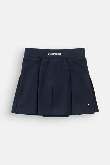 TOMMY HILFIGER Faltenrock dunkelblau