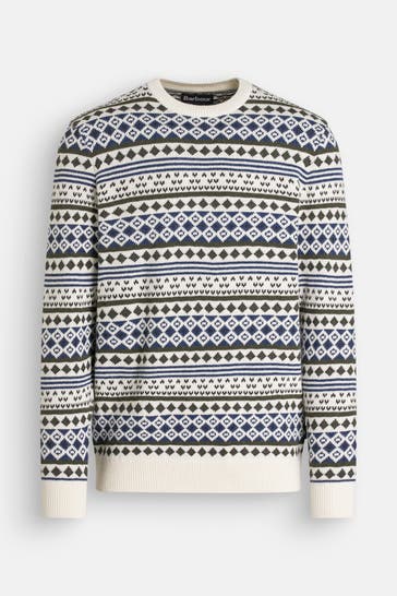 BARBOUR Wollmix-Pullover gemustert