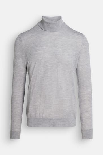 SAMSØE & SAMSØE Rollkragenpullover 'Flemming' hellgrau