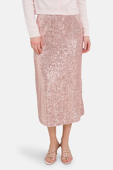 OUI Paillettenrock rosa