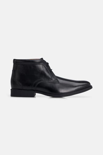CLARKS Lederschnürer schwarz