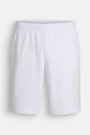 EA7 Sweatshorts 'Bermuda' weiß