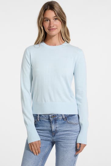 GUESS Strickpullover hellblau