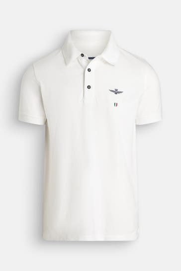 AERONAUTICA MILITARE Polo-Shirt weiß