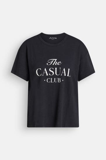 JUVIA 'Casual Club' T-Shirt, black