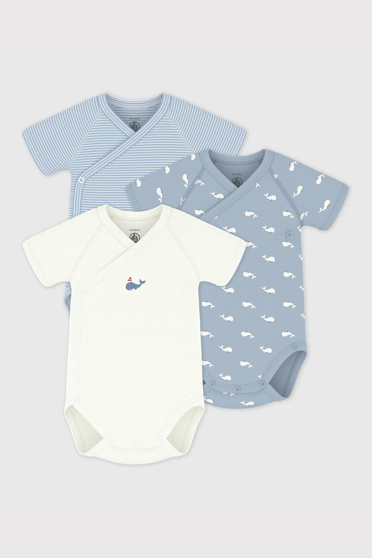 PETIT BATEAU 3er- Pack Bodies mehrfarbig, Bild 1