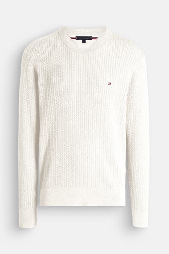 TOMMY HILFIGER Strickpullover weiß