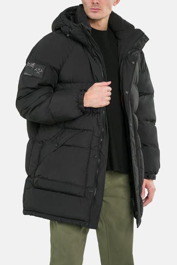 SUPERDRY Steppmantel schwarz