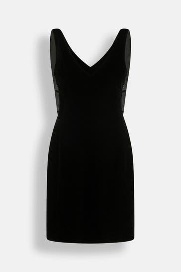EMPORIO ARMANI Samtkleid schwarz