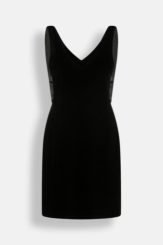 EMPORIO ARMANI Samtkleid schwarz