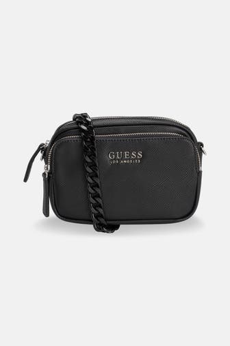 GUESS Umhängetasche 'Karson' schwarz