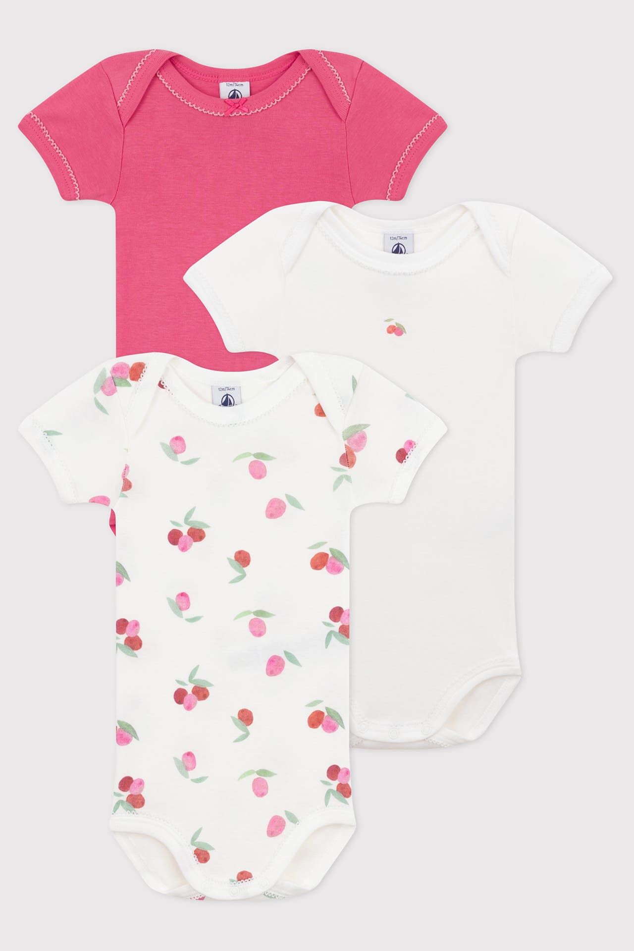 PETIT BATEAU 3er-Pack Bodys gemustert, Bild 1