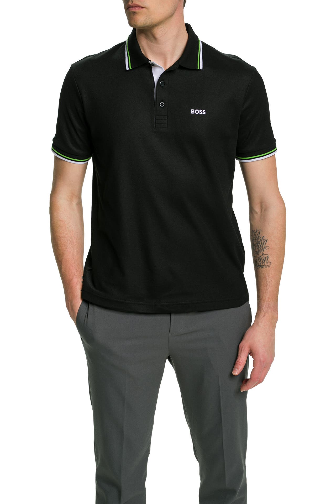 BOSS GREEN Polo-Shirt 'Paddy' schwarz, Bild 1