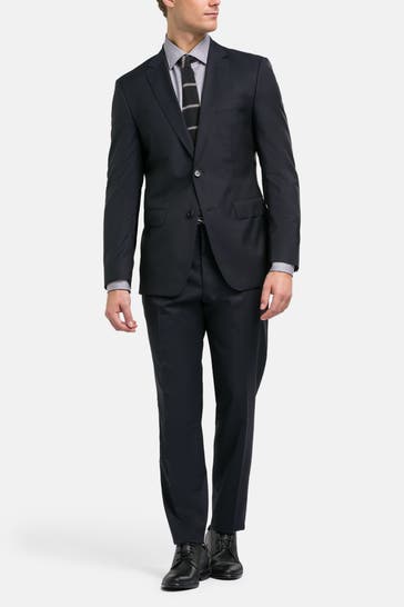 BOSS Wollanzug 'Huge' nachtblau