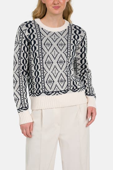 JOOP! Wollmix-Pullover gemustert