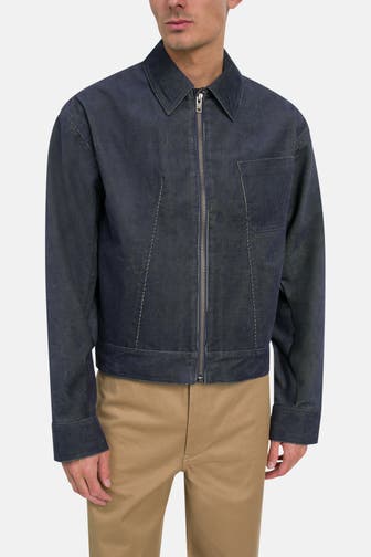 WOOD WOOD Cordjacke blau