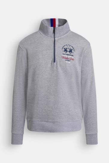 LA MARTINA Sweat-Troyer grau