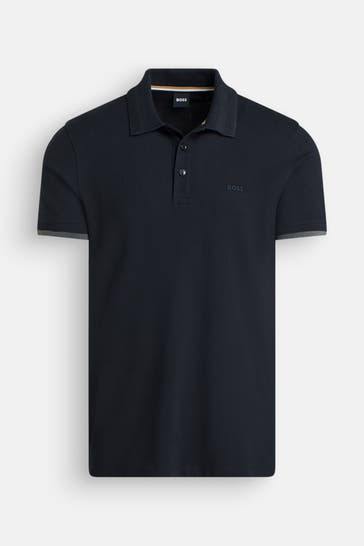 BOSS Polo-Shirt 'Phillipson' schwarz