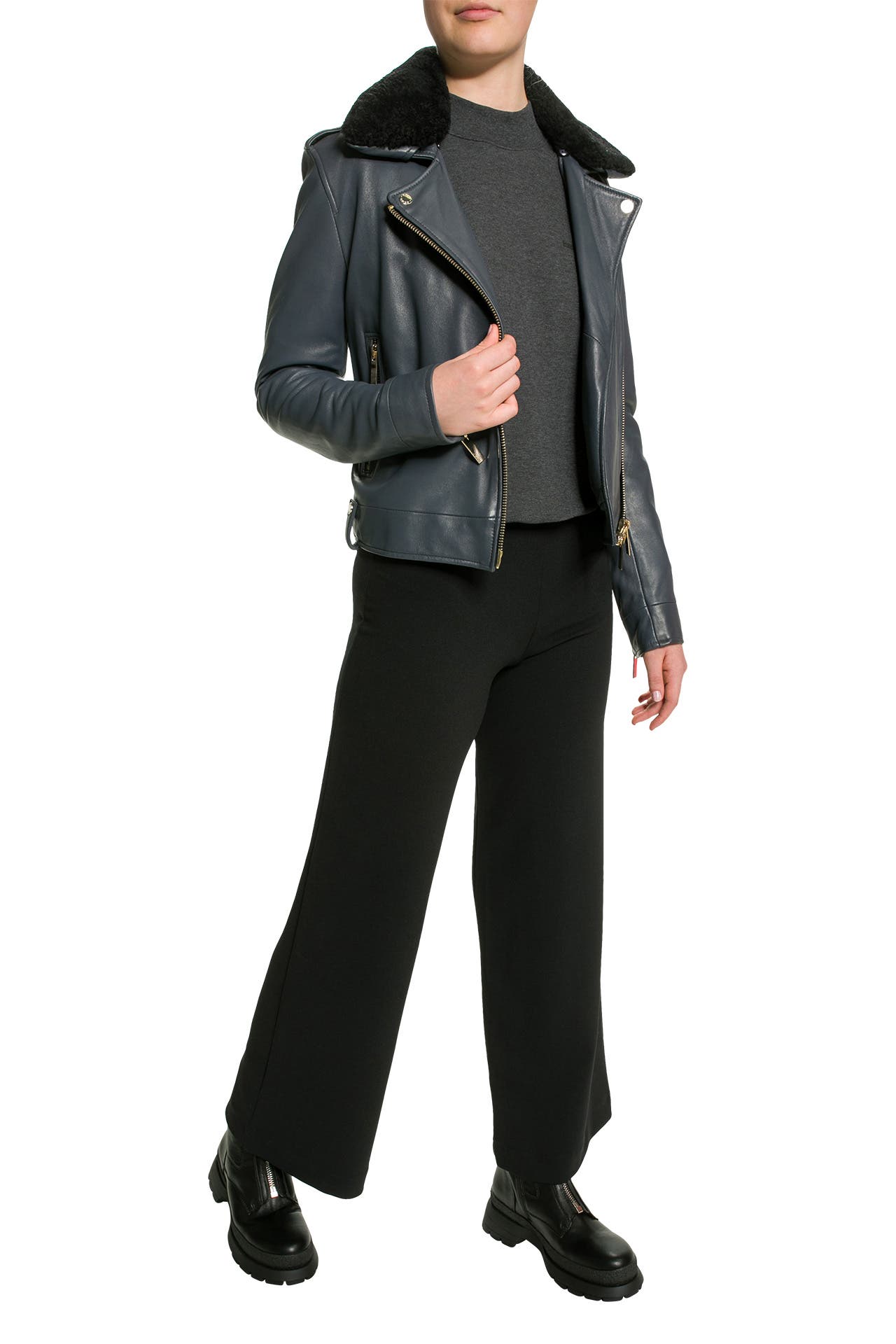 OAKWOOD Lederjacke 'Ever' dunkelblau, Bild 1
