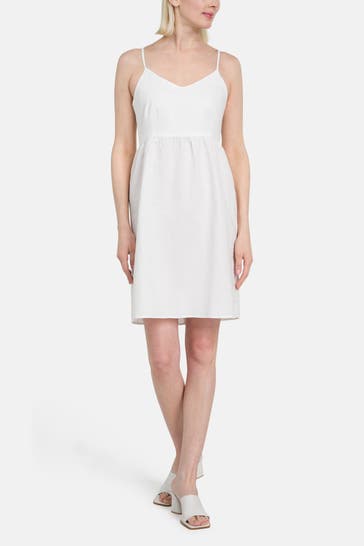 MARC O'POLO DENIM Leinenmix-Kleid weiß