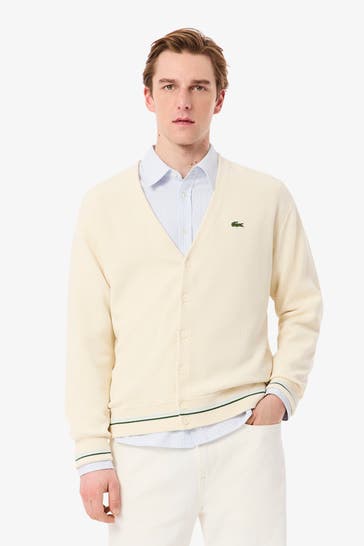 LACOSTE Strickjacke creme