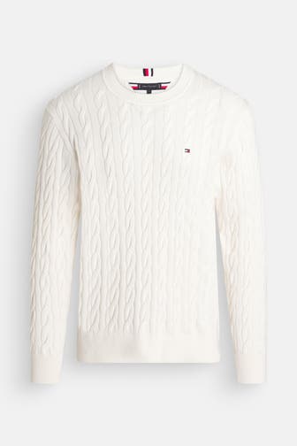 TOMMY HILFIGER Strickpullover offwhite