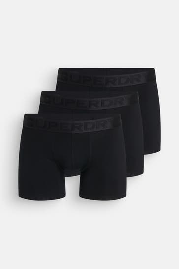SUPERDRY 3er-Pack Boxer Trunks schwarz