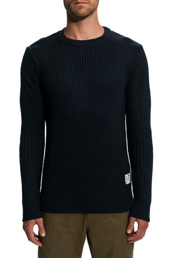 G-STAR Strickpullover 'Biker' nachtblau