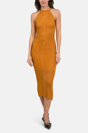 GUESS - Strickkleid 'Alexie' curry