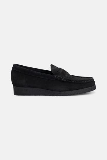 CLARKS Slipper 'Wallabee' schwarz